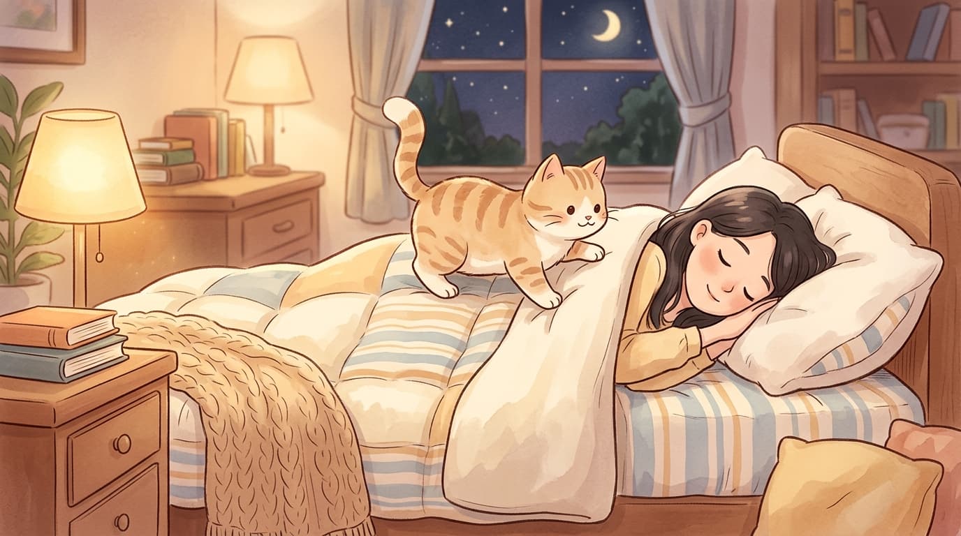 Warum deine Katze nachts über dich läuft (und was sie dir wirklich sagen will)