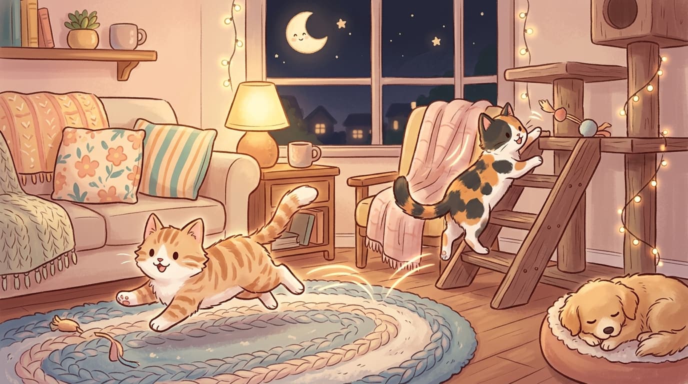 Midnight Cat Zoomies Explained: Why Your Cat Seems Faster at Night