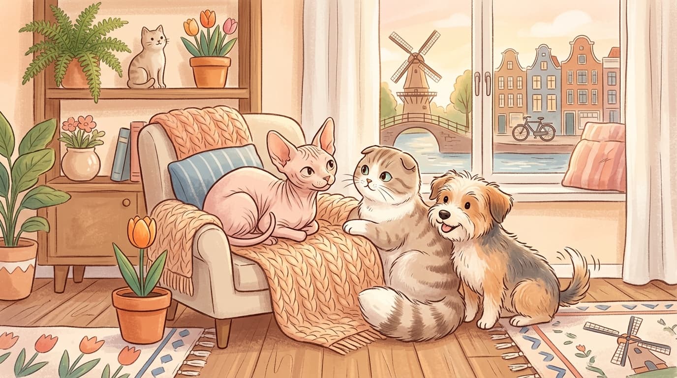 Niederlande verbietet Scottish-Fold- und Sphynx-Katzen: Was die Regel von 2026 für Tierhalter bedeutet