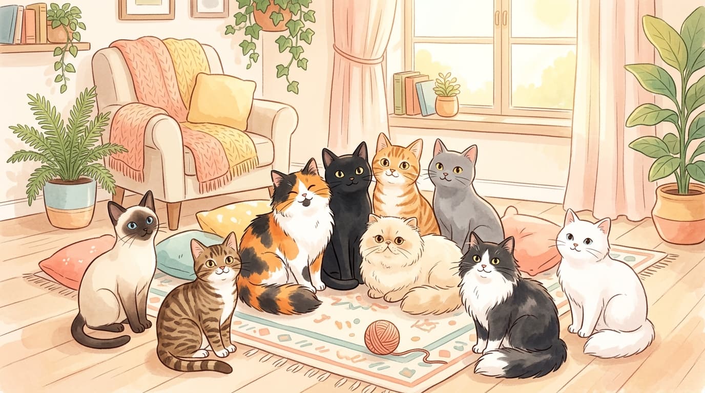 Eine Katze nach Fellfarbe auswählen: Was du vor der Adoption wissen solltest